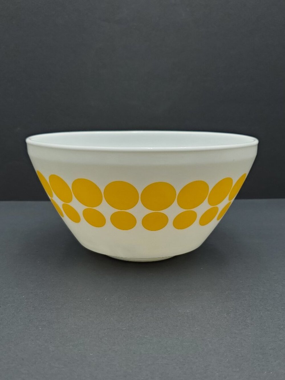 Vintage Charm Inspired by Pyrex Spot On Yellow Dot 6 Cup Mixing Bowl